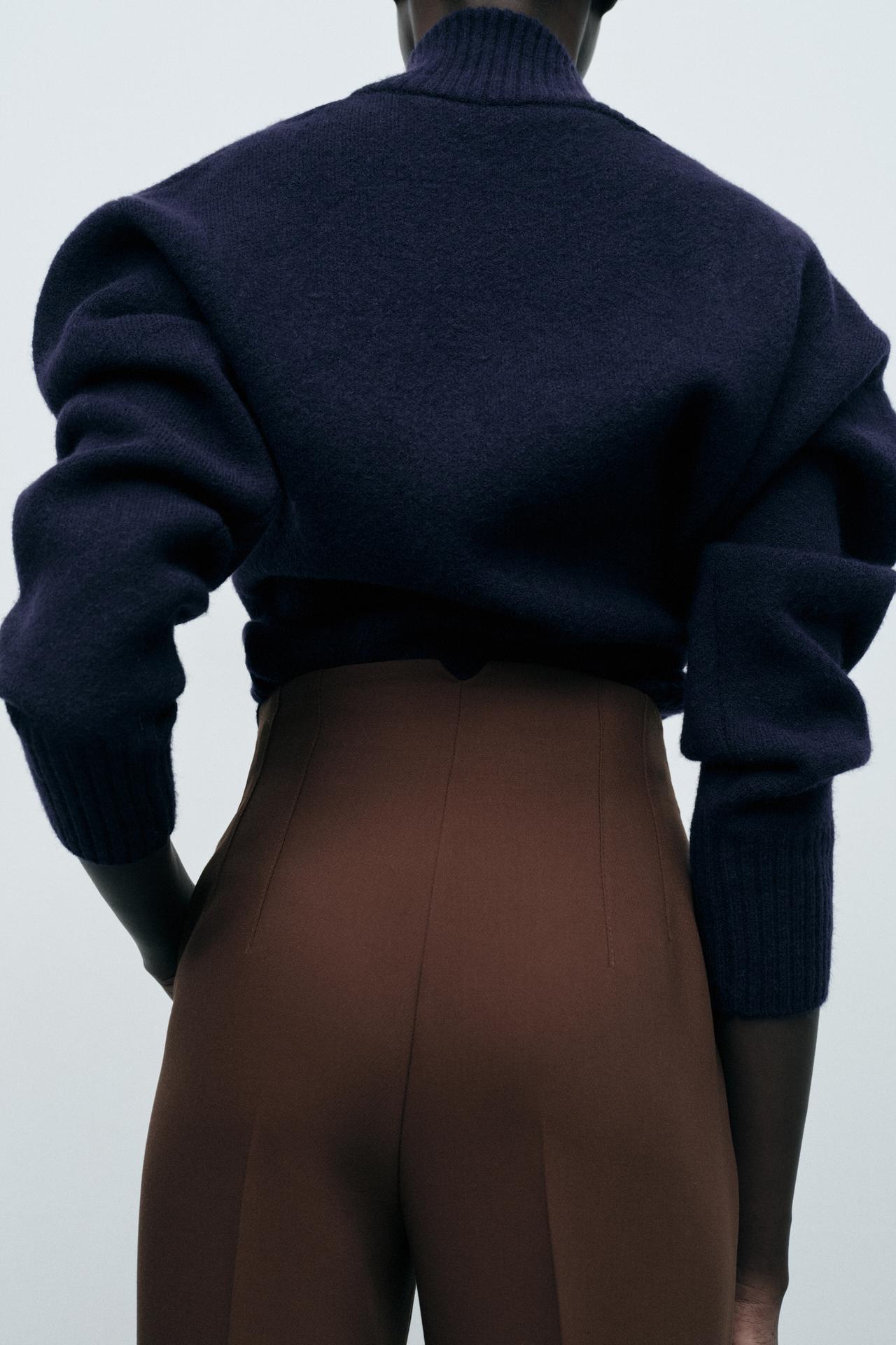 Pantalon tiro alto marron