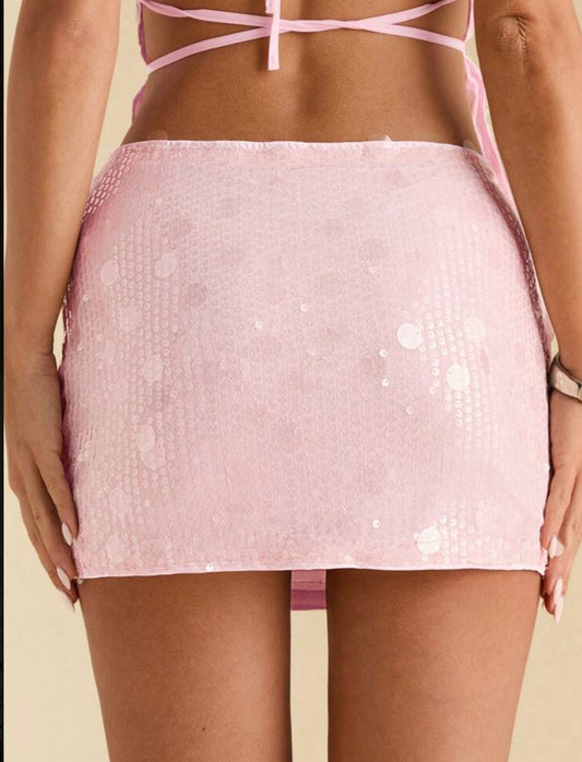 Falda mini lentejuela