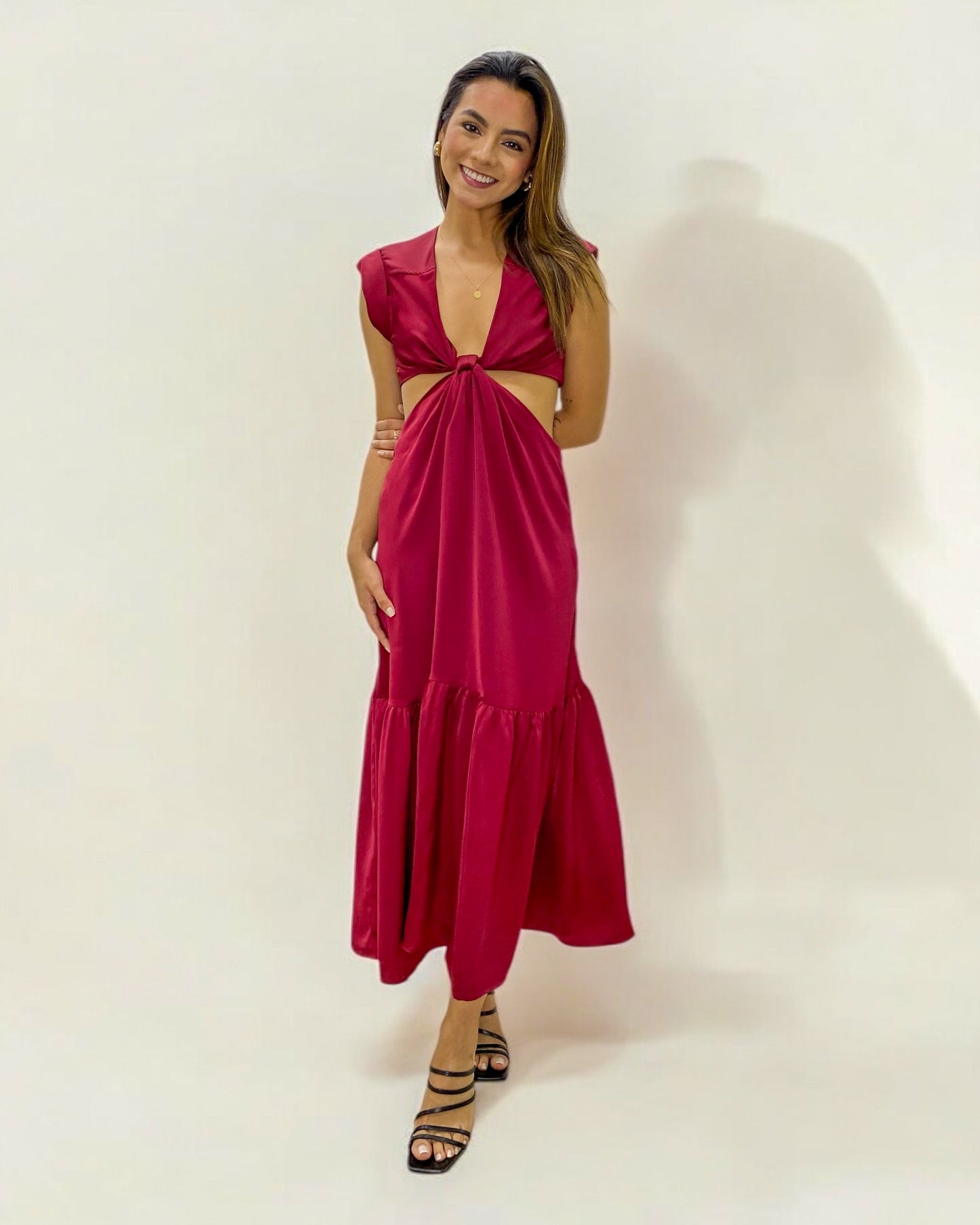 Vestido de seda largo