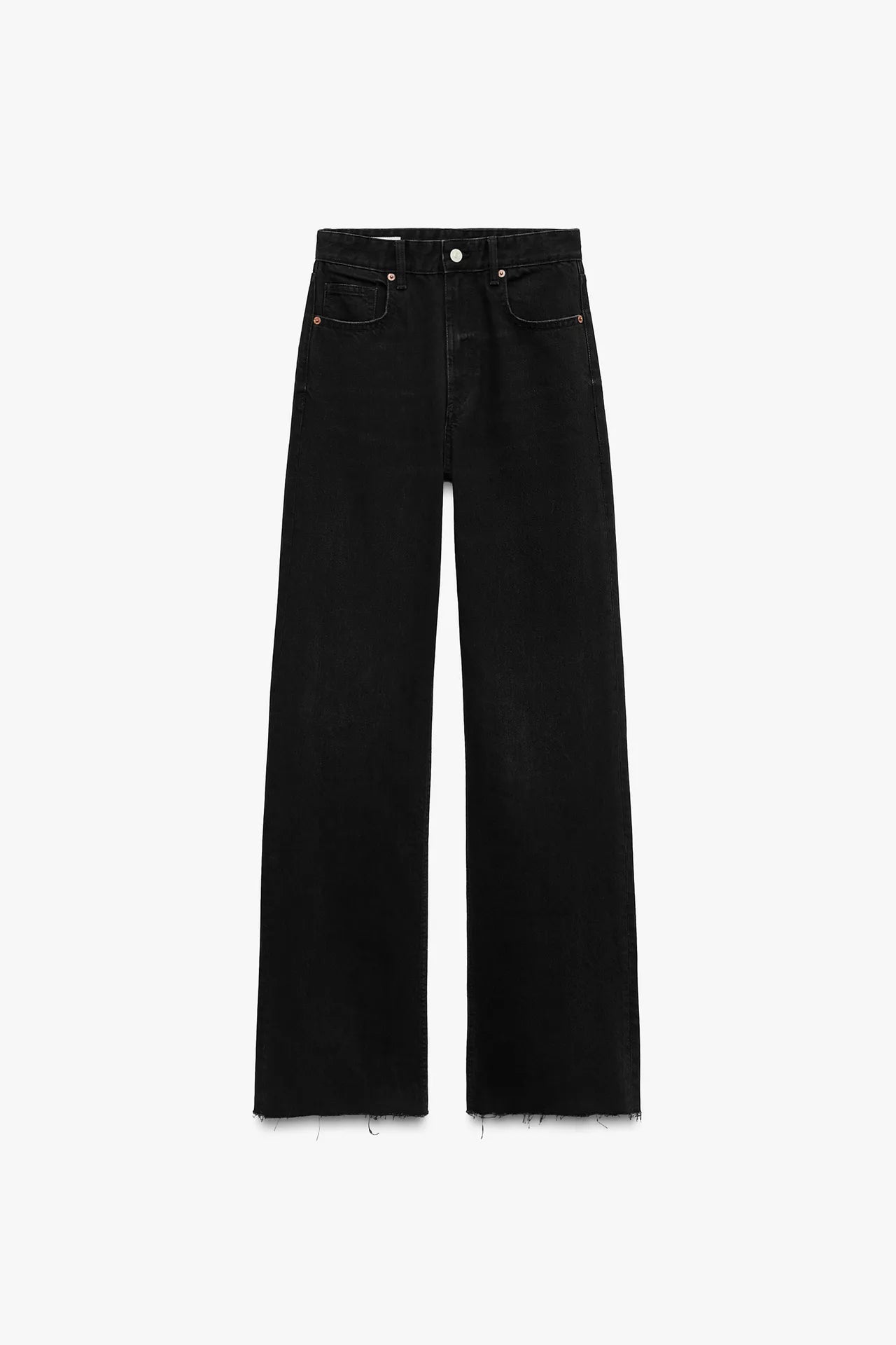 JEANS TRF WIDE LEG TIRO ALTO