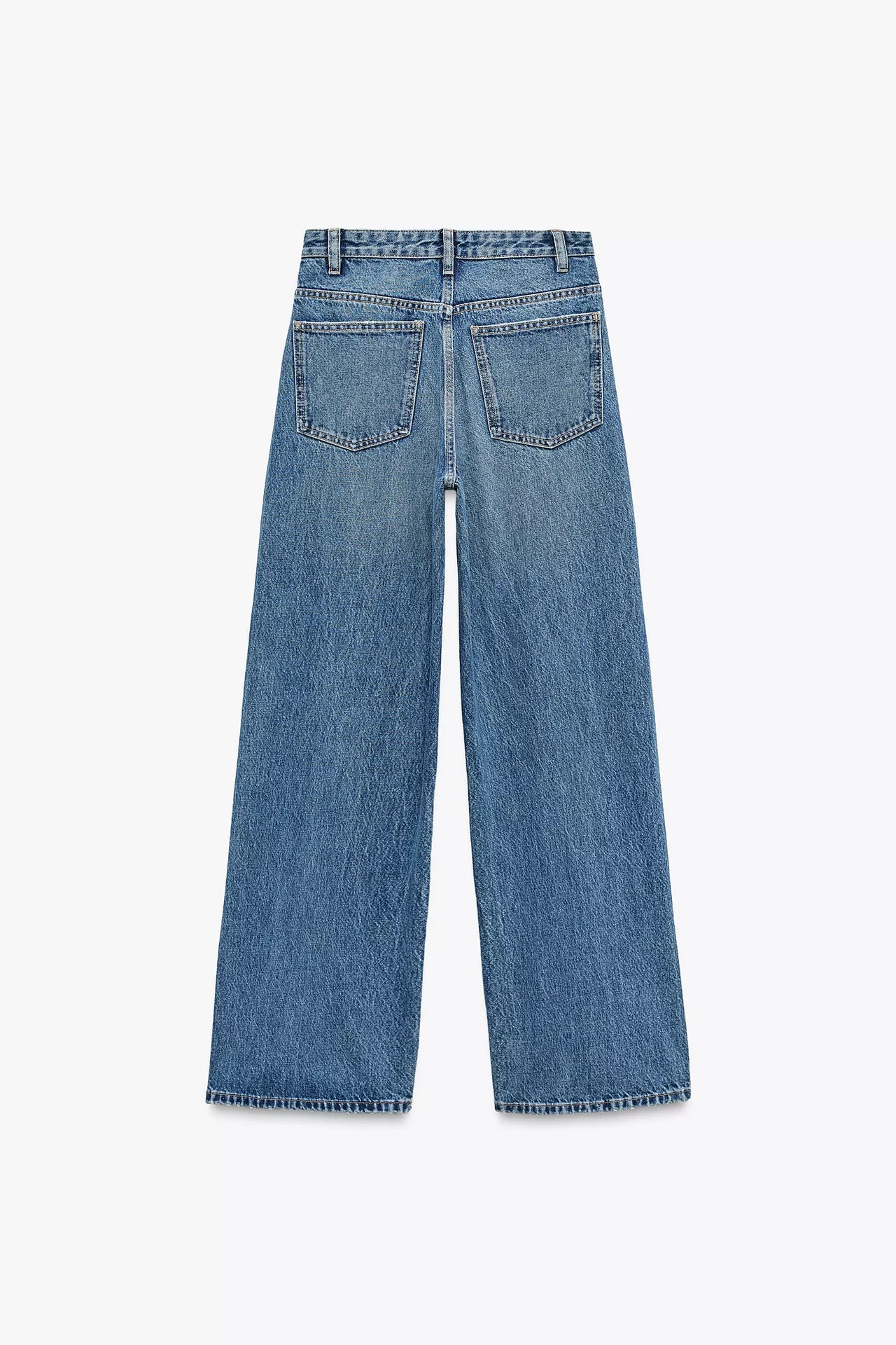 JEANS TRF WIDE LEG CINTURA CRUZADA TIRO ALTO