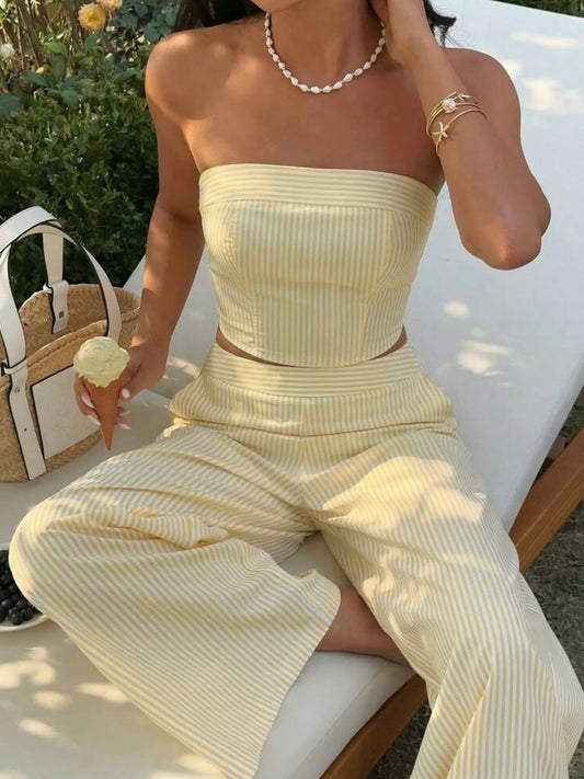 Conjunto rayas amarillas