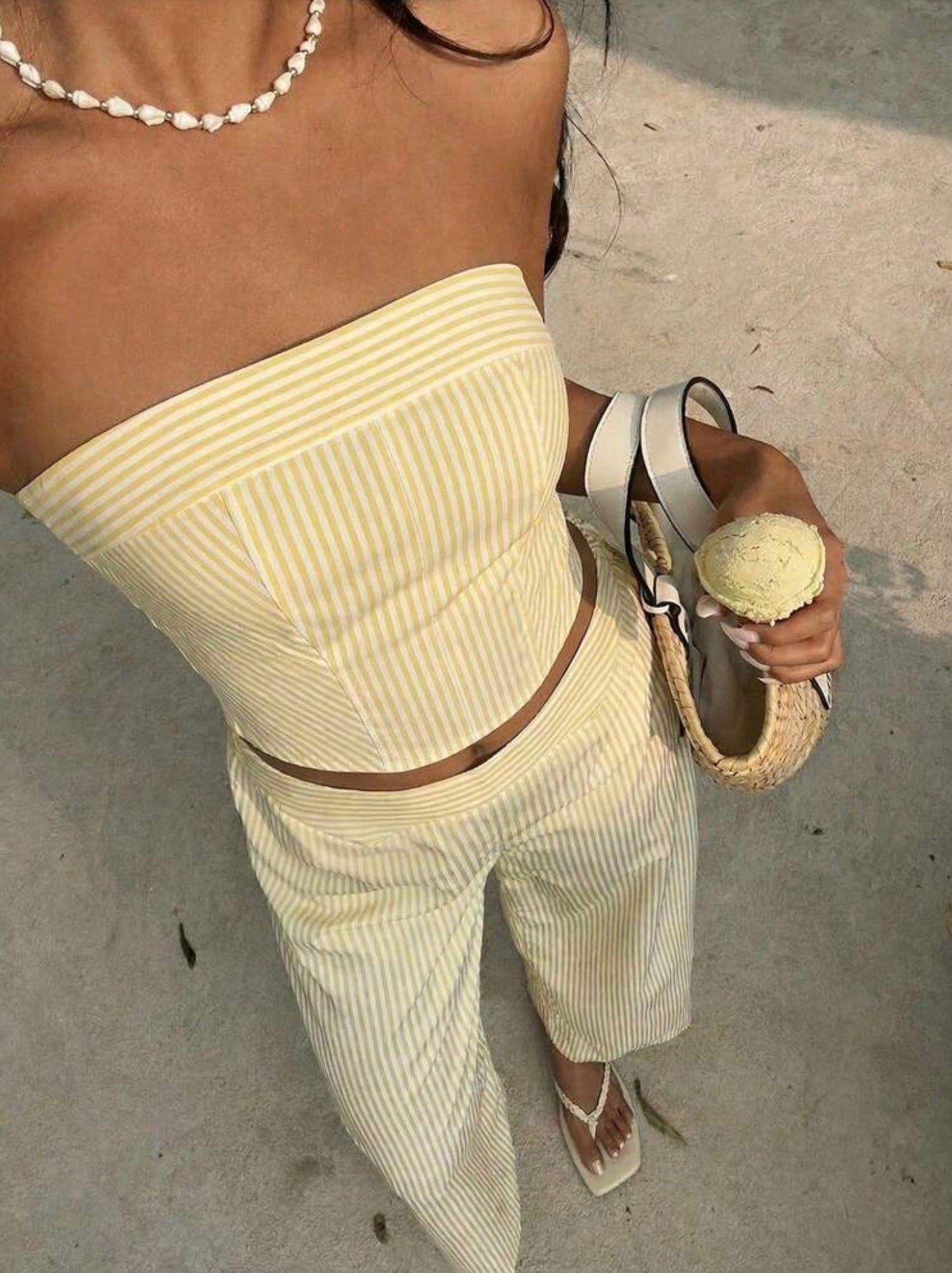 Conjunto rayas amarillas