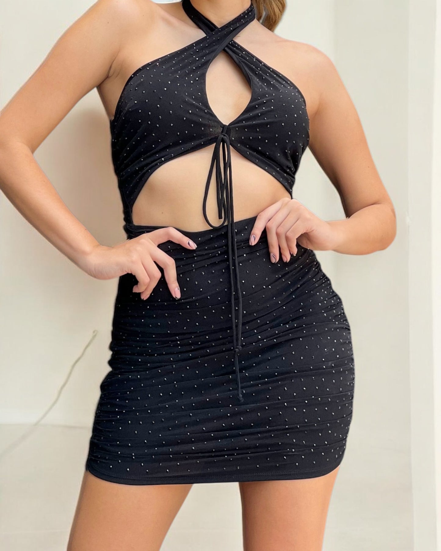 Vestido con pedrería