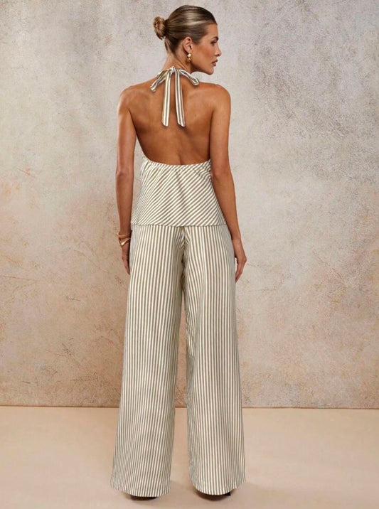 Conjunto rayas Halter