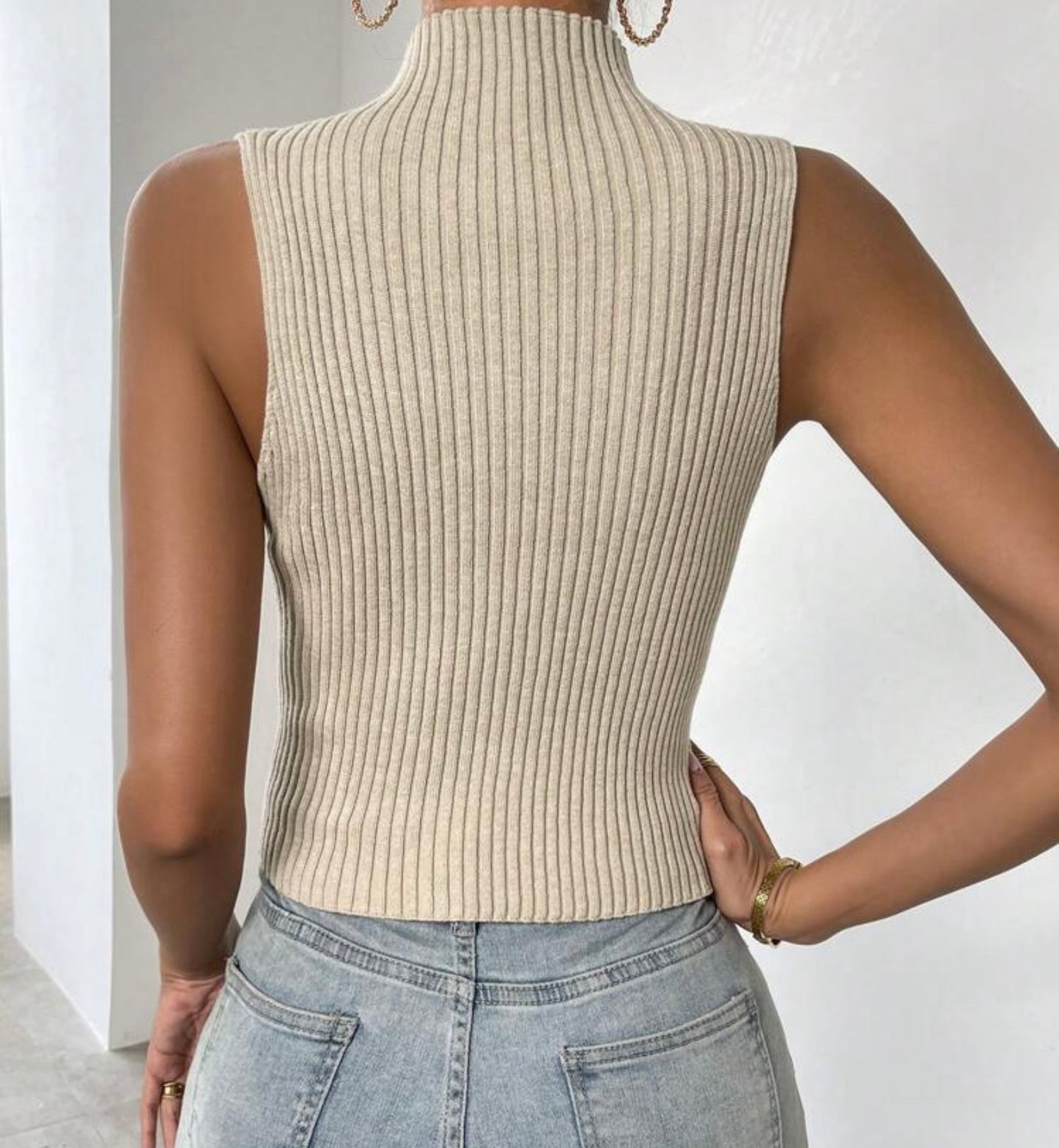 Top cuello alto
