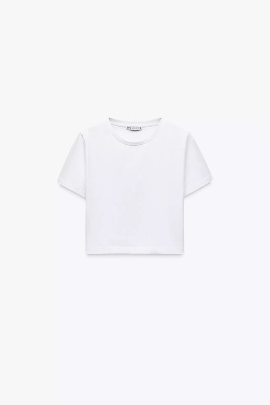 CAMISETA ELÁSTICA CROPPED