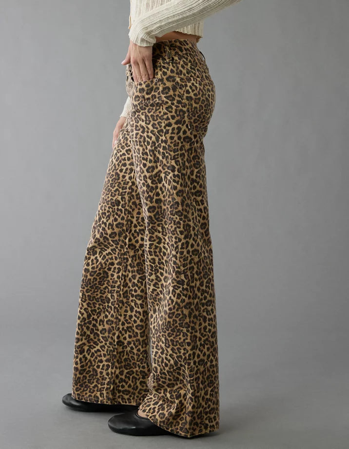 Pantalon wide leg stretch