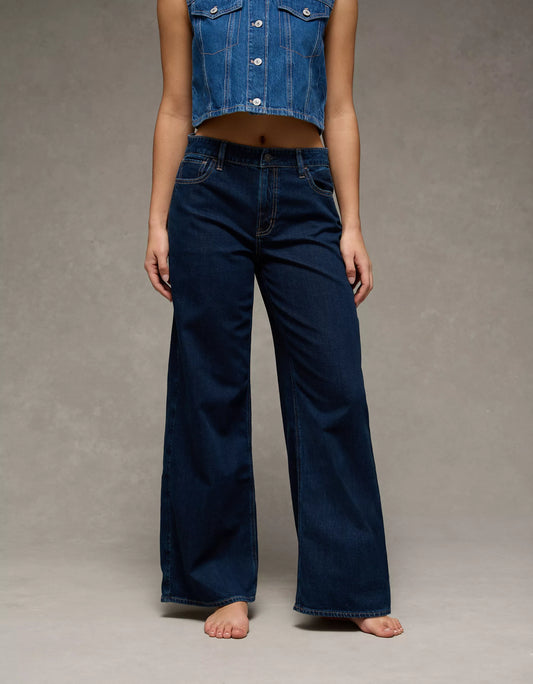 Jeans oscuro baggy wide leg