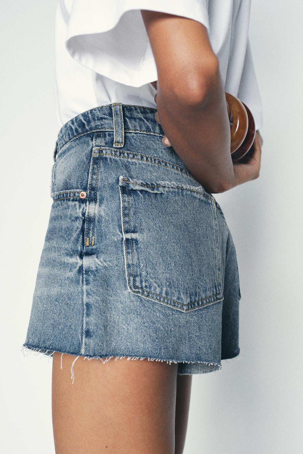 Low rise short jeans