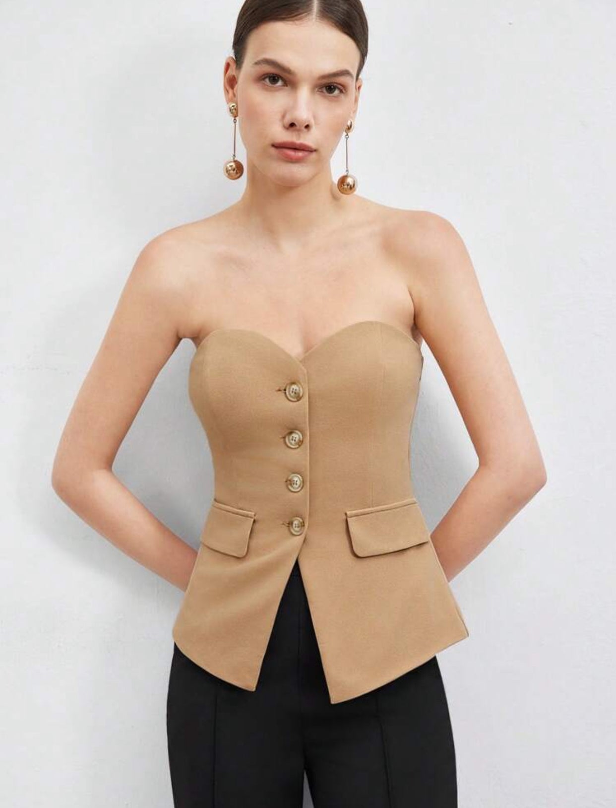 Blusa semi formal con botones