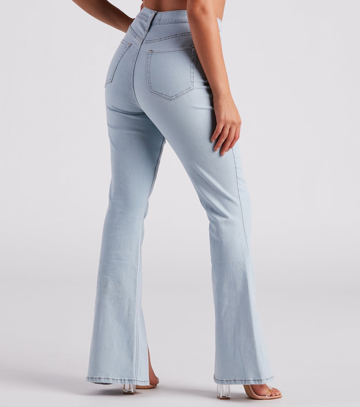High rise flare jeans