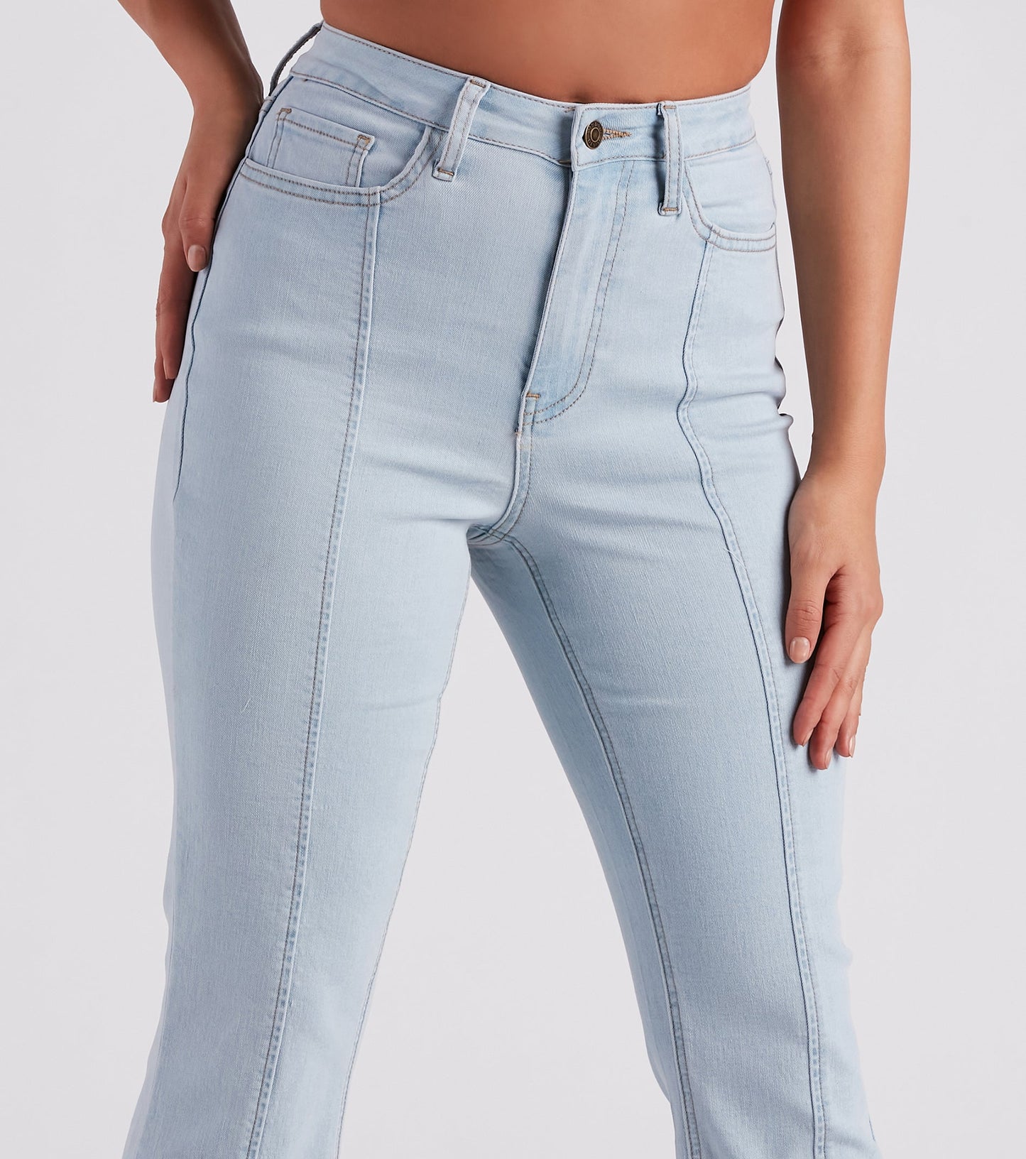 High rise flare jeans