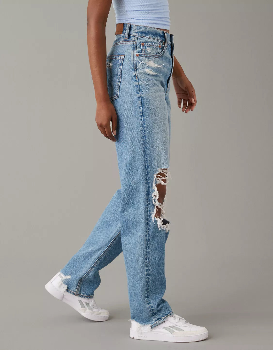 Super high rise baggy Straight