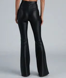 Pantalona flare de cuero