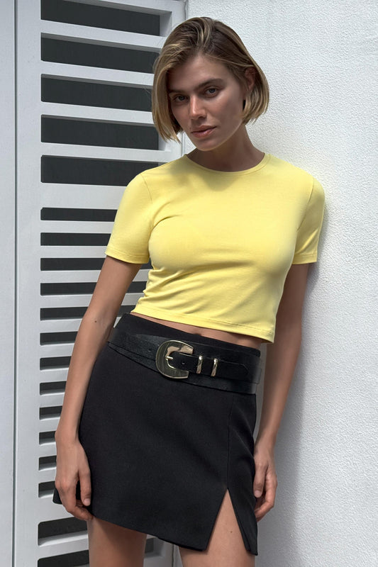 Camiseta elastica cropped