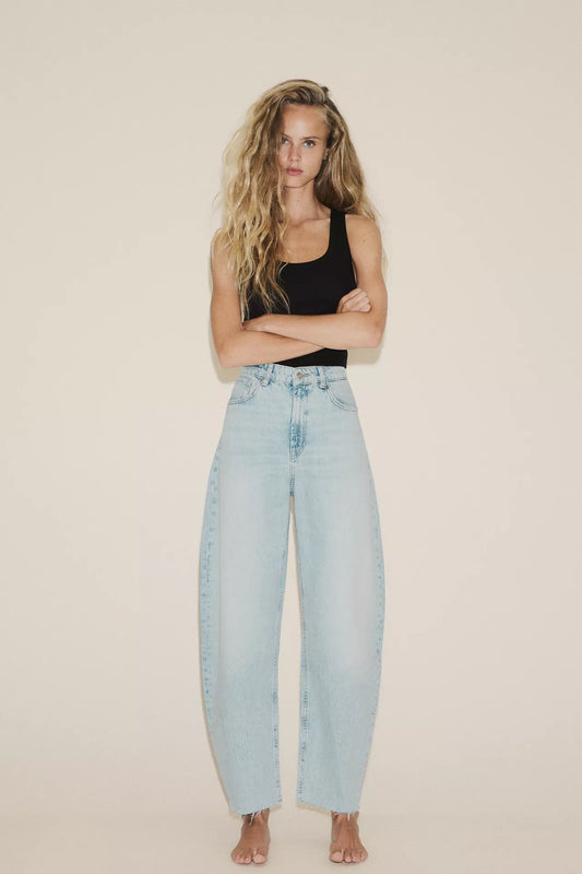 JEANS BARREL TRF TIRO ALTO
