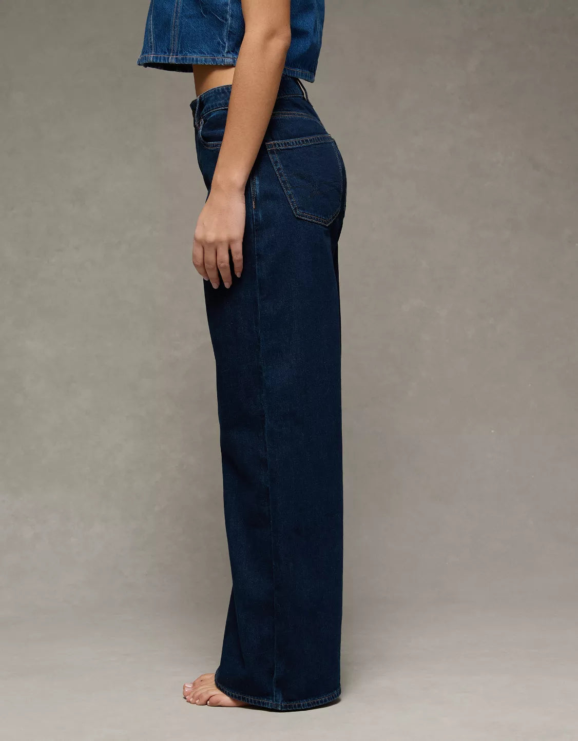 Jeans oscuro baggy wide leg