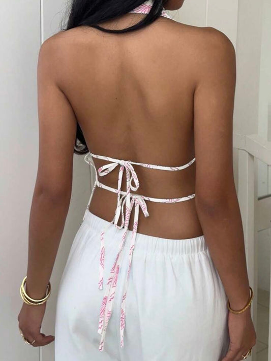 Top Halter estampado