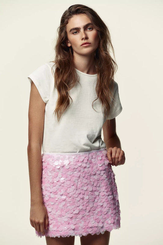 FALDA MINI LENTEJUELAS