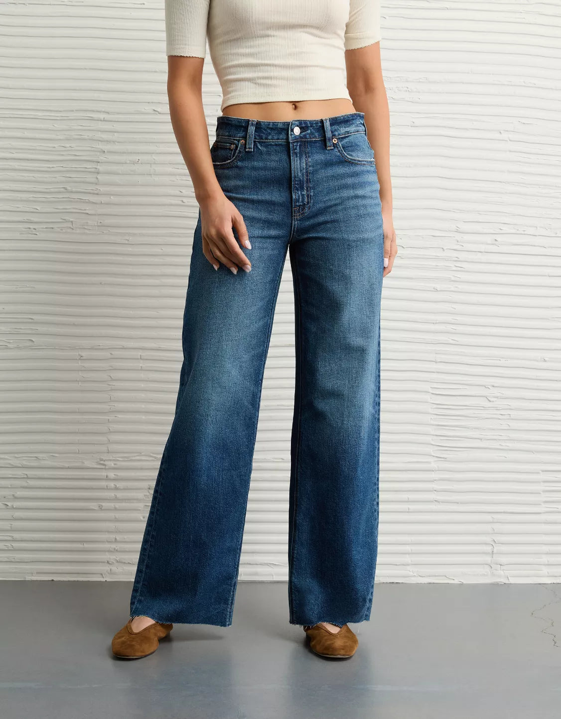 Jeans high rise baggy wide leg