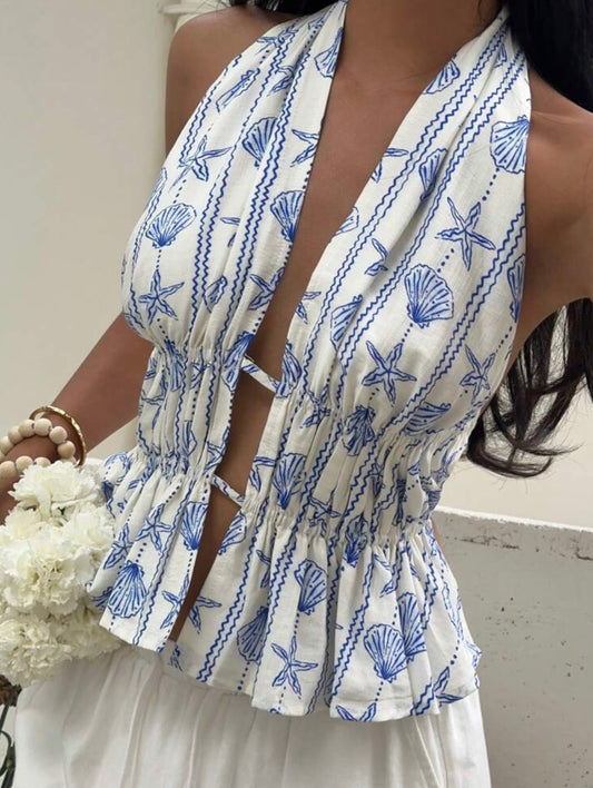 Top Halter estampado