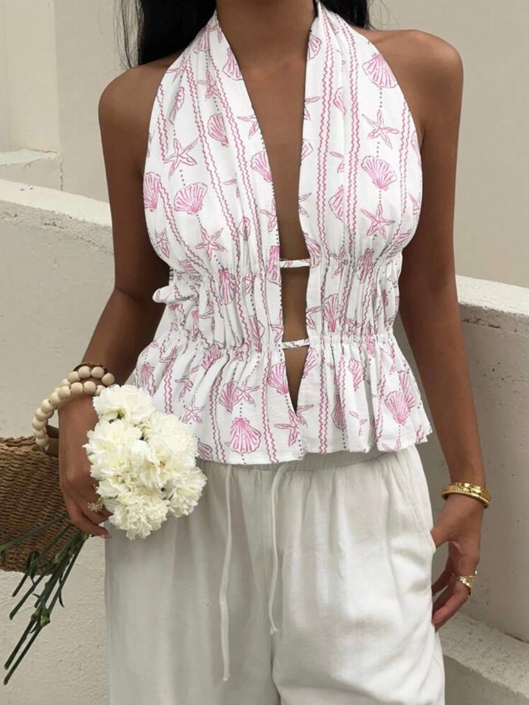 Top Halter estampado