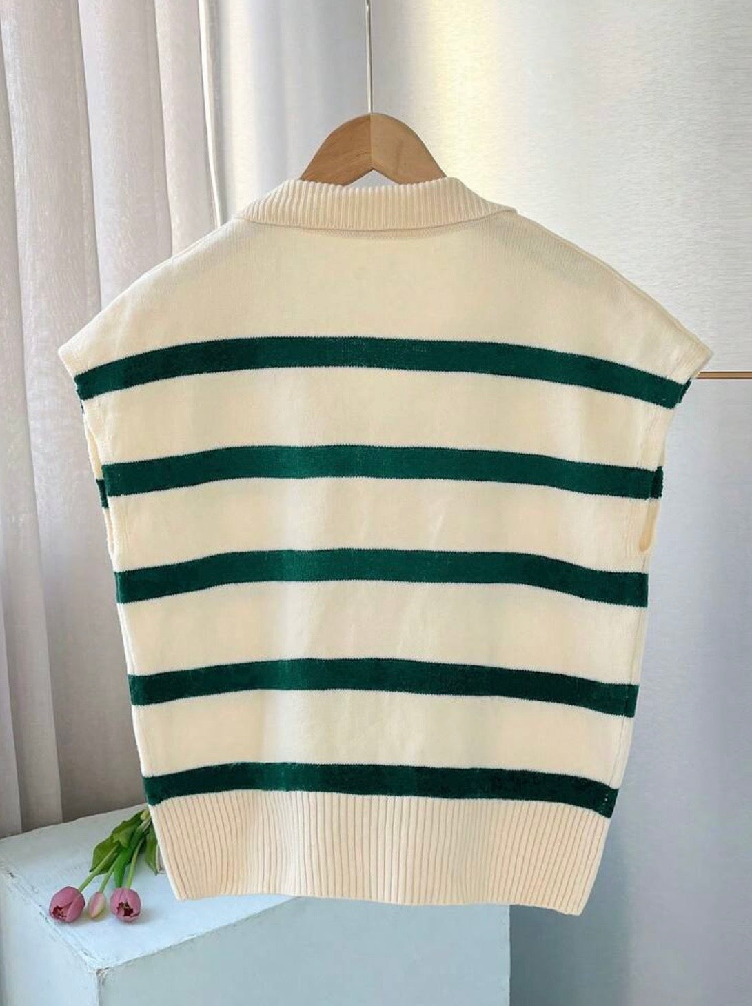 Blusa de punto sin mangas