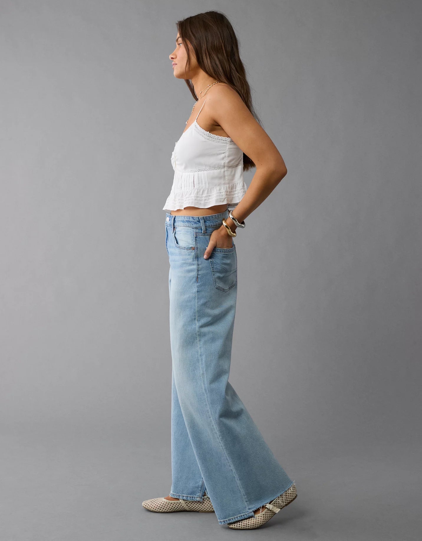 Jean AE super high rise ultra wide leg