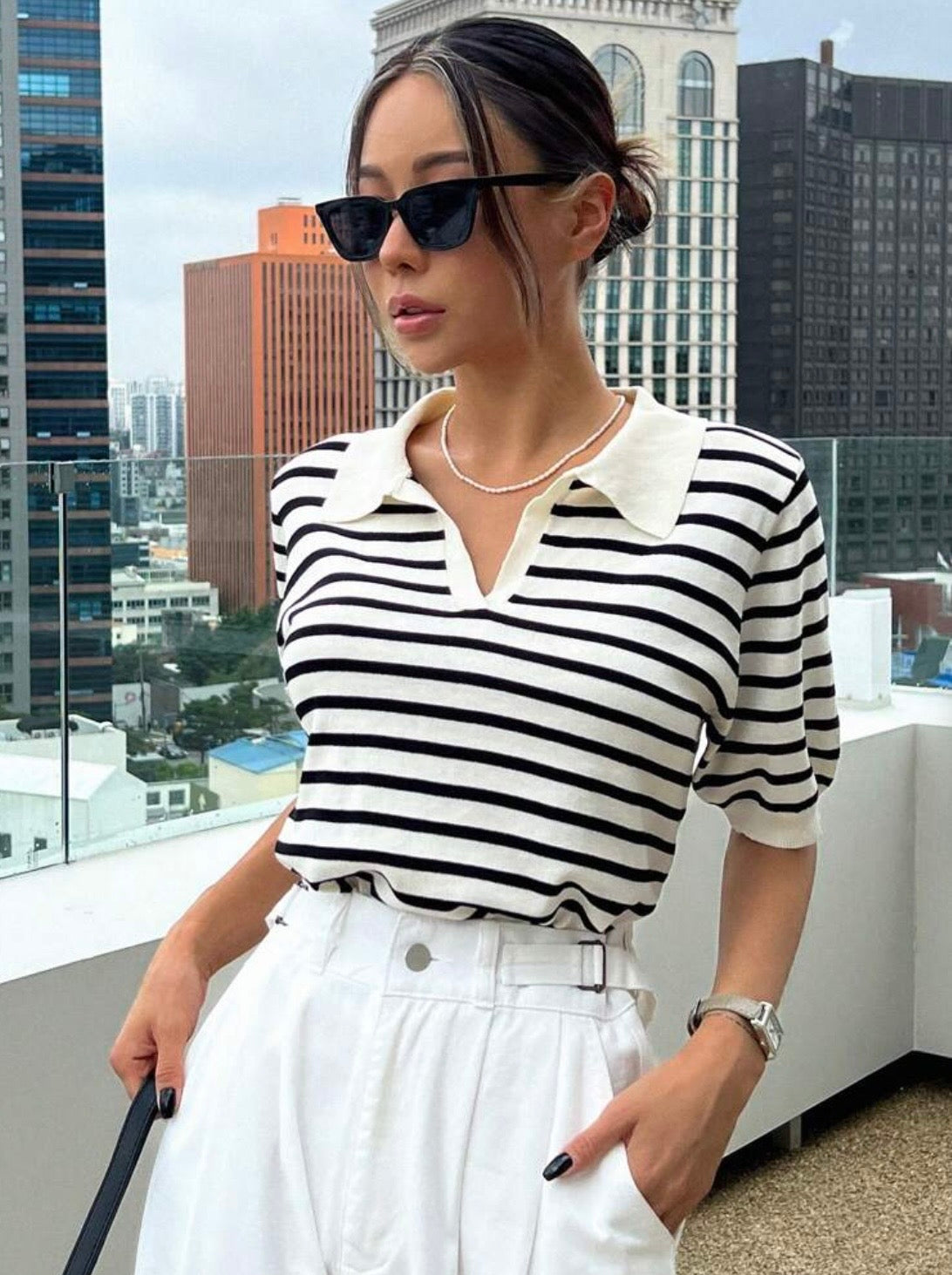 Blusa de punto casual