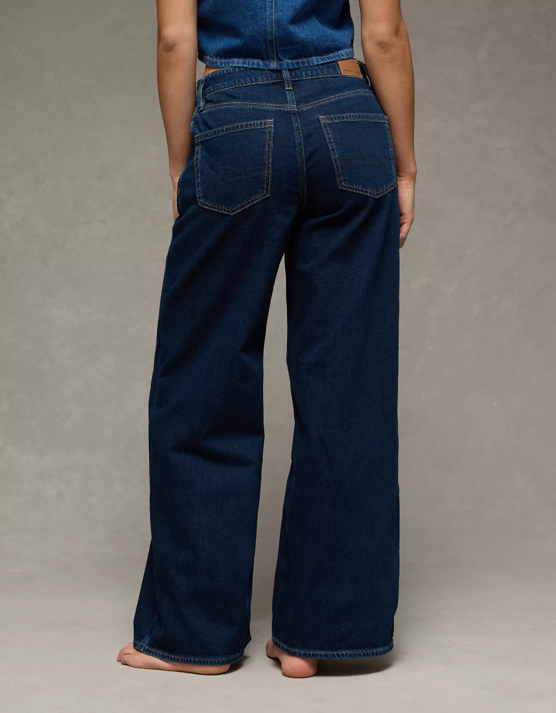 Jeans oscuro baggy wide leg