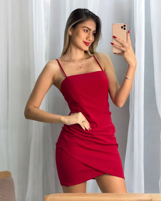 Vestido al cuerpo drapeado