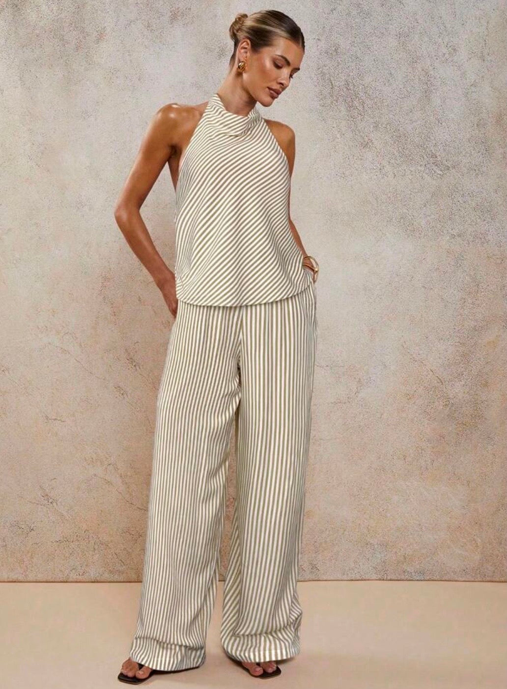 Conjunto rayas Halter