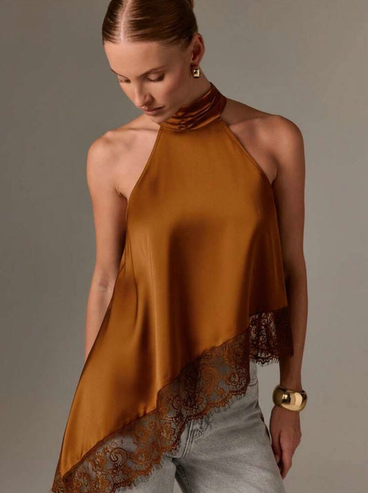 Top Halter de satín
