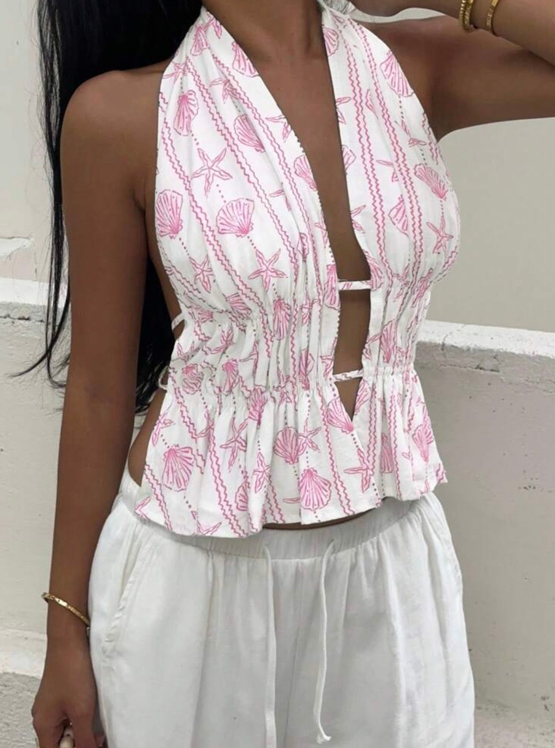 Top Halter estampado