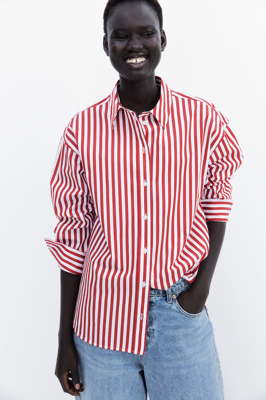 Camisa oversize de lineas