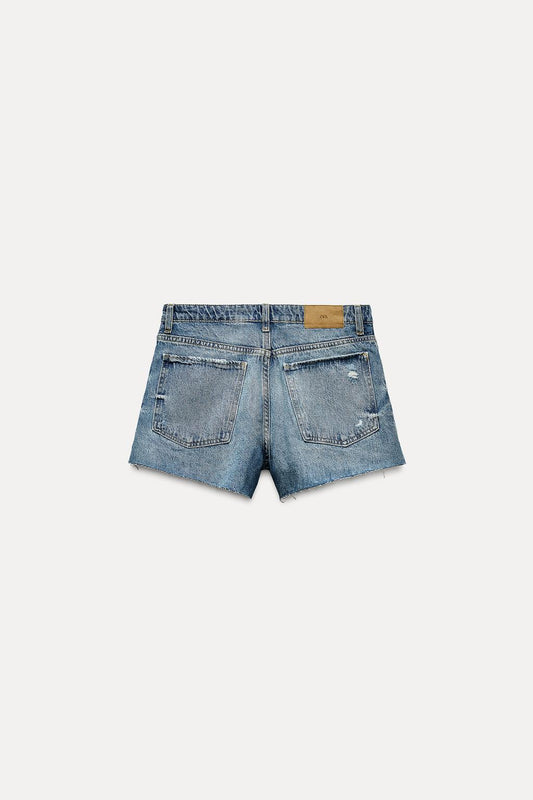 Low rise short jeans