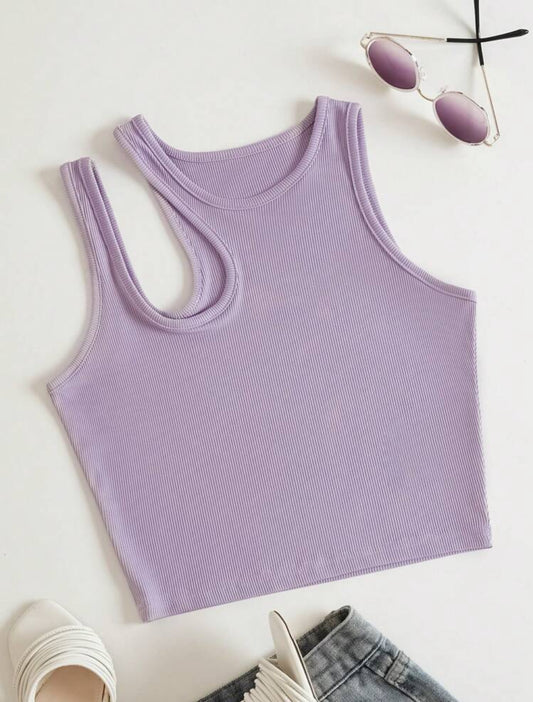 Crop top con abertura