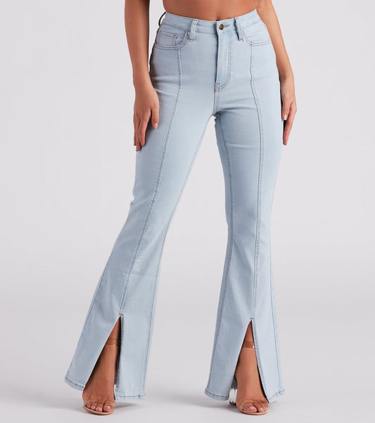 High rise flare jeans