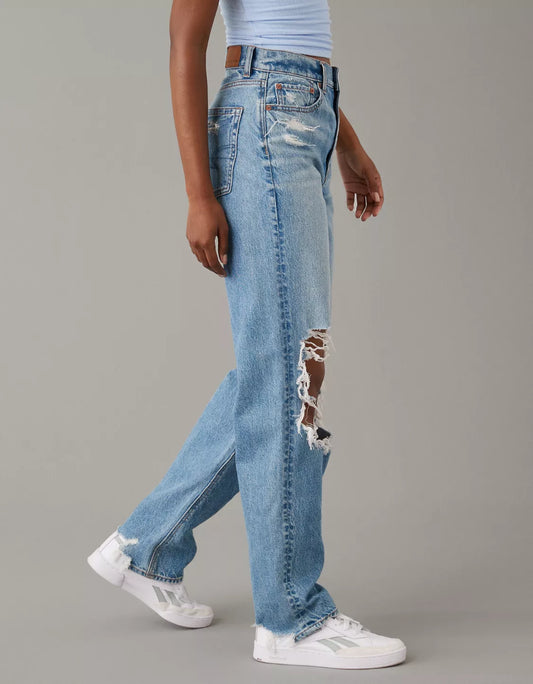 Super high rise baggy Straight